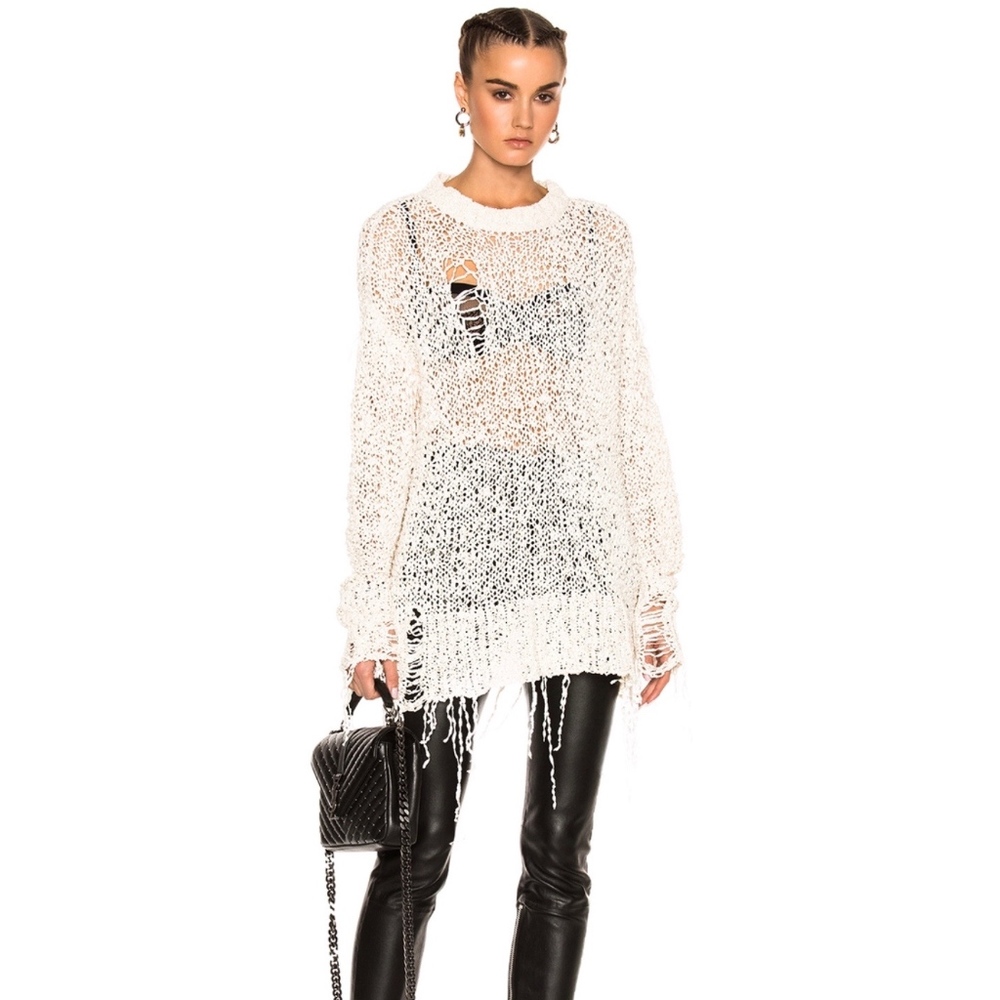 R13 White Out Sweater